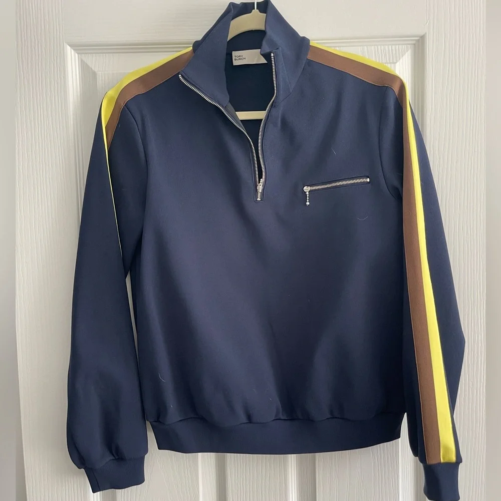 Tory Sport half zip pullover in navy. Size small. - Picture 3 of 4